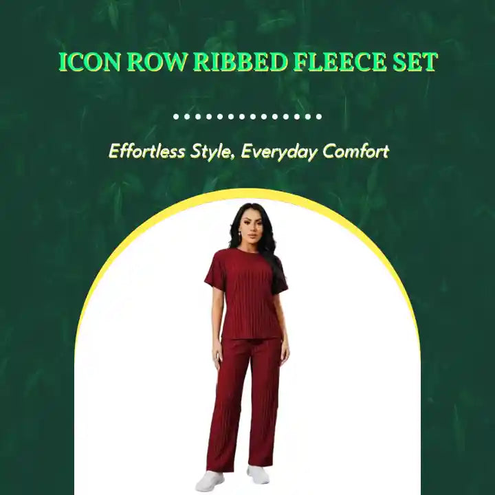 Icon Row Ribbed Fleece Set by@Outfy